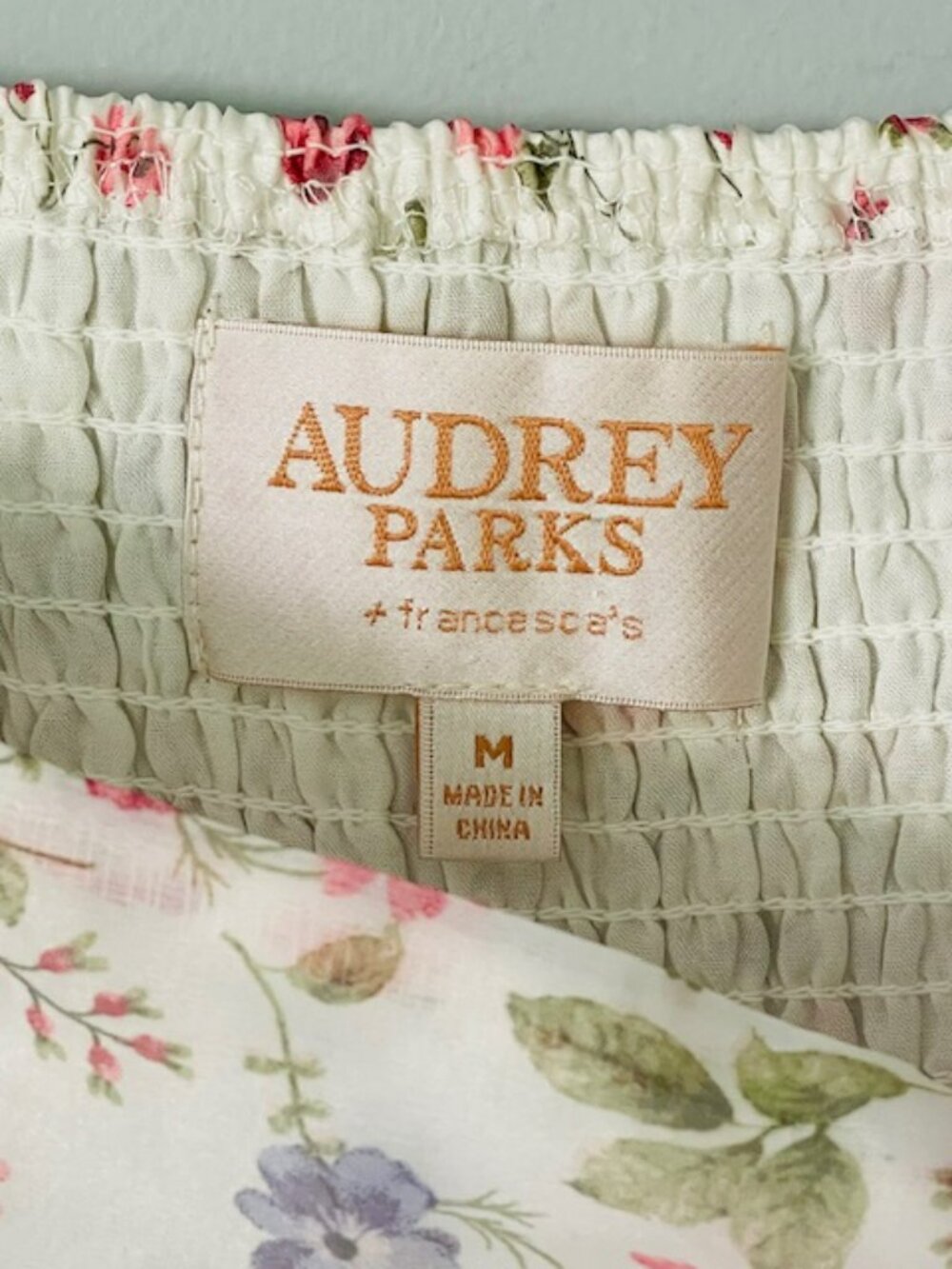 Audrey Parks Puff Sleeve Babydoll Dress Sheer Floral Organza Cottagecore Medium - Picture 4 of 8